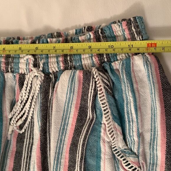 BRIGGS Linen Blend Striped Women’s Shorts Size M - Picture 3 of 11